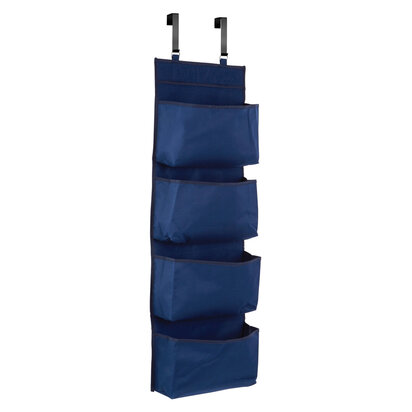 Verti 4 Tier Dark Blue Over Door Hanging Organiser