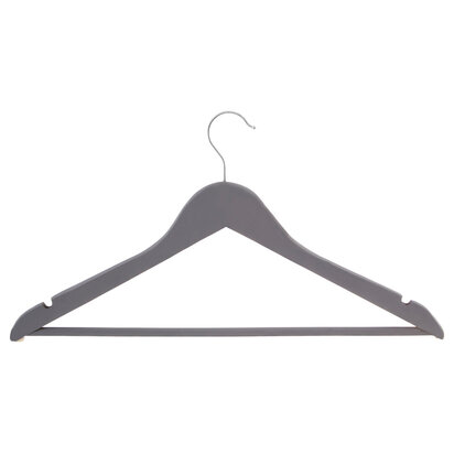 Set Of Twenty Matte Grey Clothes Hangers