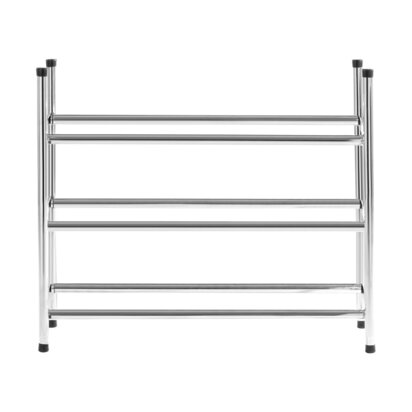 Tavia Three Tier Chrome Shoe Rack