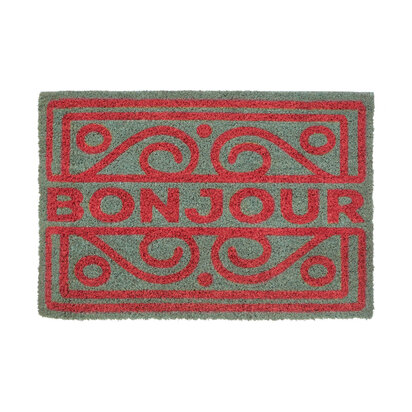 Neon Bonjour Coir Doormat