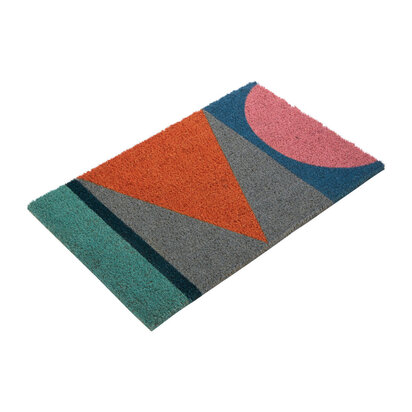 Mediterranean Multicoloured Coir Doormat