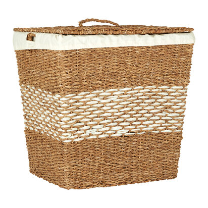 Leoennell Tapered Seagrass Basket With Lid
