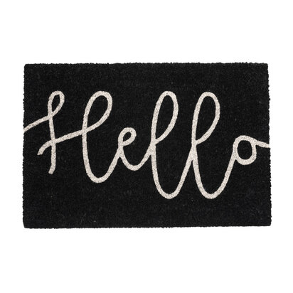 Filta Hello Black Coir Doormat