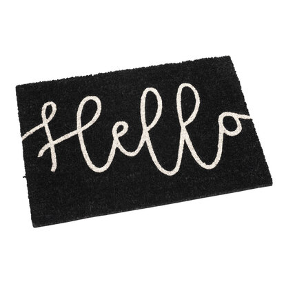 Filta Hello Black Coir Doormat