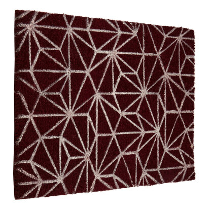 Siaimont Dark Red Geometric Doormat