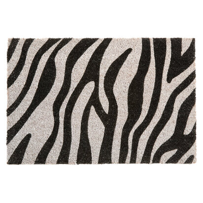 Siaufield Zebra Print Coir Doormat