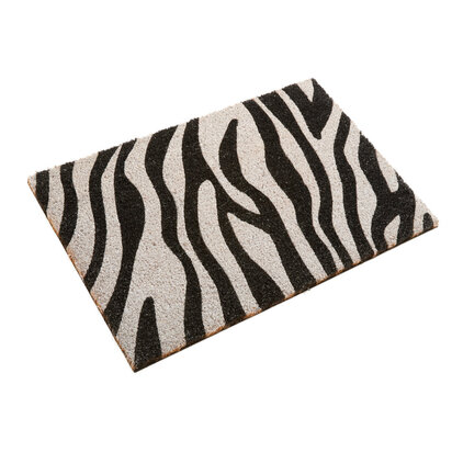 Siaufield Zebra Print Coir Doormat