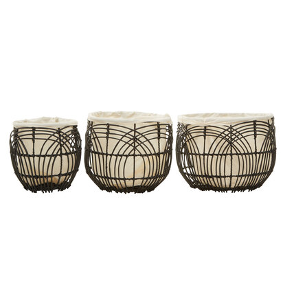 Arles Set Of 3 Rattan Baskets