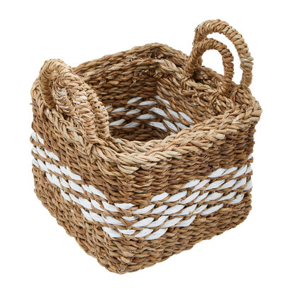 Lidi Set Of Two Square Seagrass Baskets