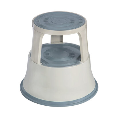 2 Tier Light Grey Step Stool