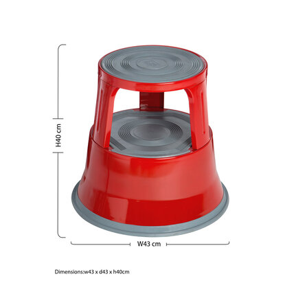 2 Tier Red Step Stool