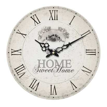 Home Sweet Home 34cm Dia Round Wall Clock