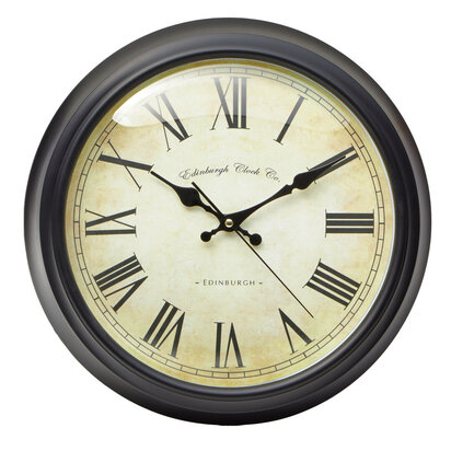 Robello 36cm Dia Black Lined Rim Wall Clock