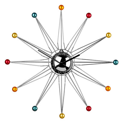 Zizzi 50cm Dia Multicoloured Balls Wall Clock