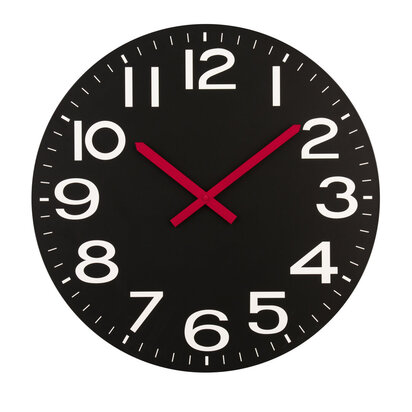 Rosston 58cm Dia Black Wall Clock