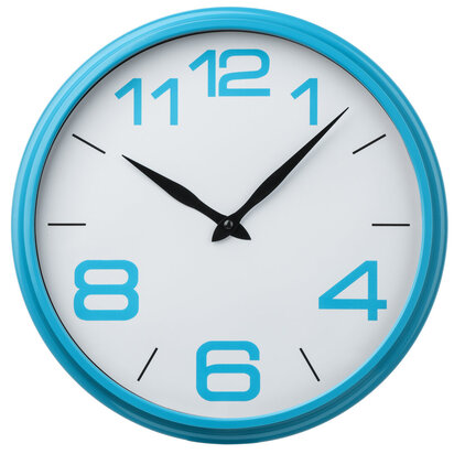 Tuan Blue Plastic Frame Wall Clock