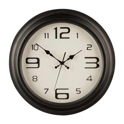 Julervale Dia Matt Black Metal Wall Clock