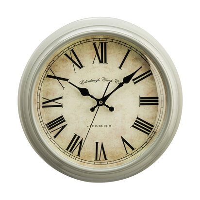 Vermont 35cm Dia Grey Finish Wall Clock
