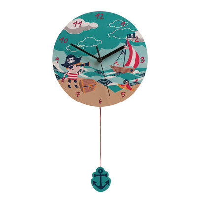 Pirate 23cm Dia Wall Clock