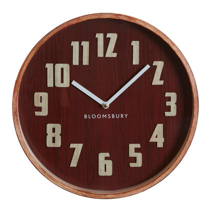 Vitus 30cm Dia Red Grain Small Wall Clock