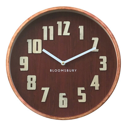 Vitus 30cm Dia Red Grain Small Wall Clock