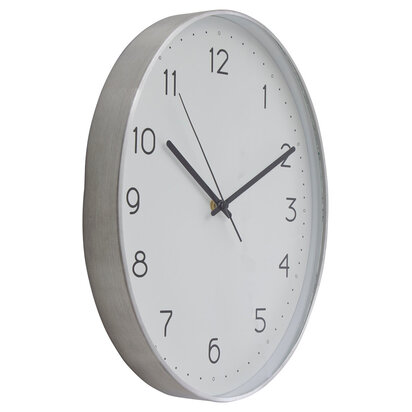 Elko Oval Wall Clock with Silver Finish