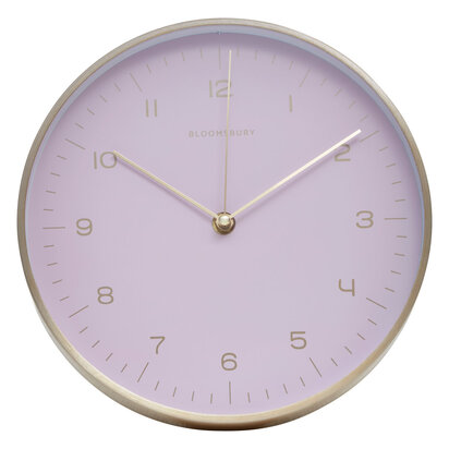 Elko 25cm Dia Gold and Pink Finish Wall Clock