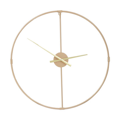 Beauly 60cm Dia Metal Wall Clock with Gold Finish