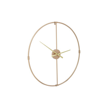 Beauly 60cm Dia Metal Wall Clock with Gold Finish