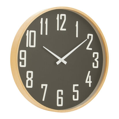 Vitus 30cm Dia Black Wall Clock