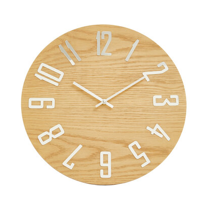 Vitus 40cm Dia Natural Wood Effect Wall Clock