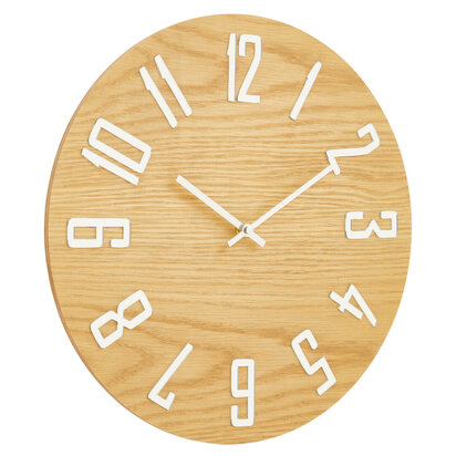 Vitus 40cm Dia Natural Wood Effect Wall Clock