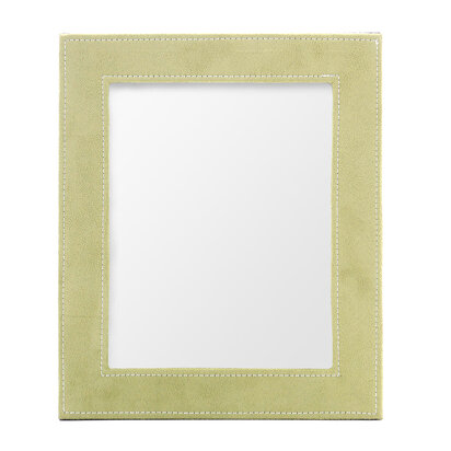 Suede Effect Light Green Faux Photo Frame