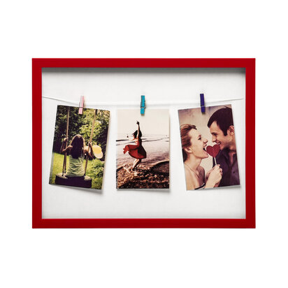 Maren Washing Line 3 Peg Deep Red Photo Frame