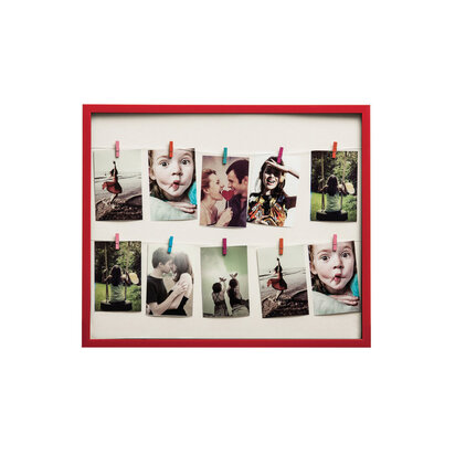 Maren Deep Red 10 Peg Washing Line Photo Frame