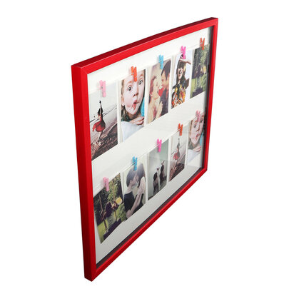 Maren Deep Red 10 Peg Washing Line Photo Frame