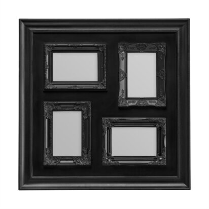 Maren 4 Photo Black Plastic Multi Photo Frame