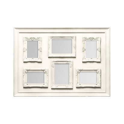 Maren Cream Contemporary 6 Photo Frame