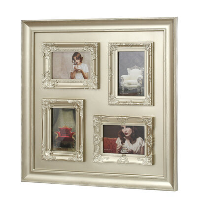Maren Vintage Style Champagne 4 Photo Frame