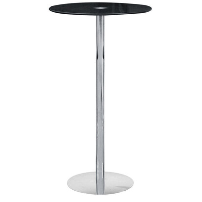 Adam Black Tempered Glass Bar Table