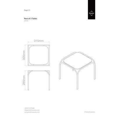 Jordan Nest Of 3 Clear Glass Tables