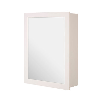 Port Mirrored Wall Cabinet With 2 Inner Shelves