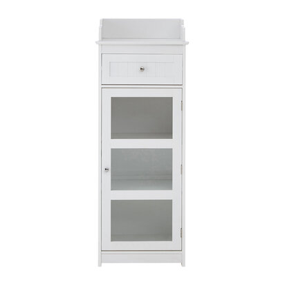 Portland Glass Door Floor Standing Cabinet