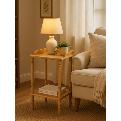 Heva Tropical Hevea Wood Side Table