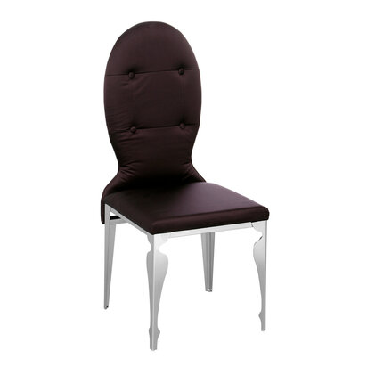 Silk Dining Purple Chair With Stainless Steel Legs