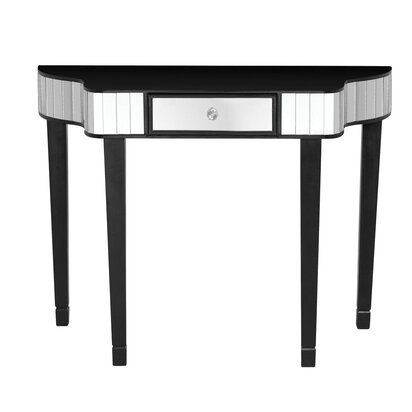 Clavier Black and Mirror Console Table
