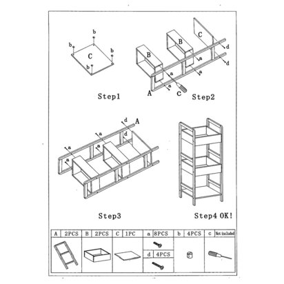 Versi White High Gloss 3 Tier Small Shelf Unit
