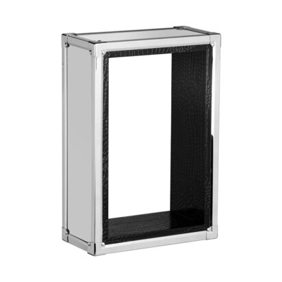 Carla Crocodile Leather Effect Wall Cube Shelf