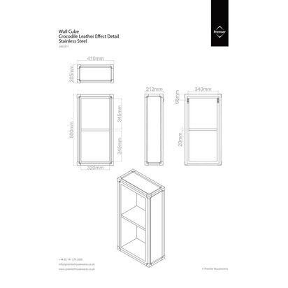 Carla Crocodile Leather Effect Wall Cube