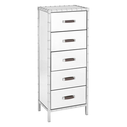 Rivet Chest of 5 Drawers